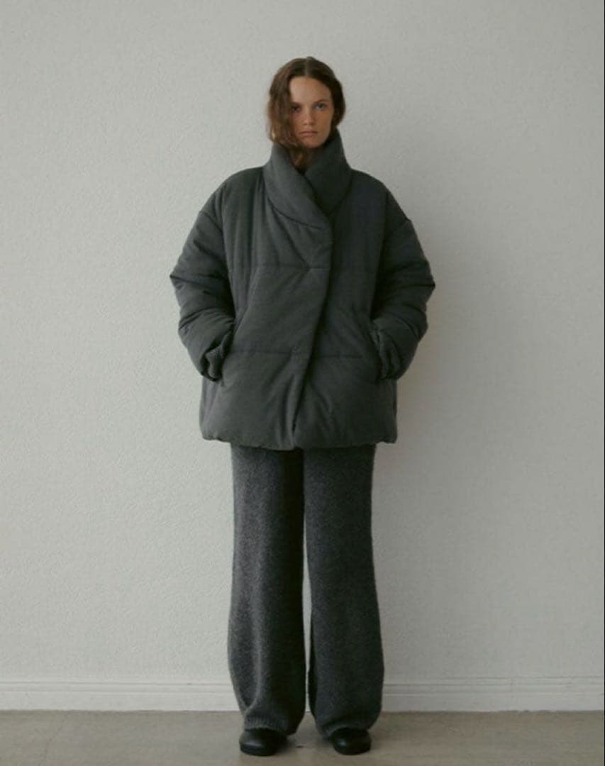 ム*ン様 ETRE TOKYO ストールカラーパディングコート アウター 完全