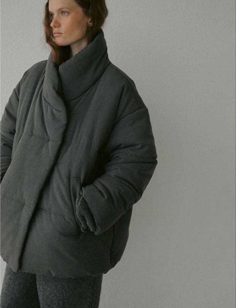 ム*ン様 ETRE TOKYO ストールカラーパディングコート アウター 完全