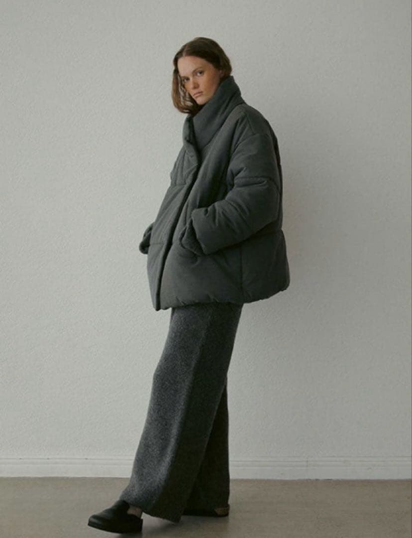 ム*ン様 ETRE TOKYO ストールカラーパディングコート アウター 完全