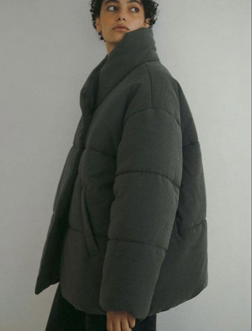 ム*ン様 ETRE TOKYO ストールカラーパディングコート アウター 完全