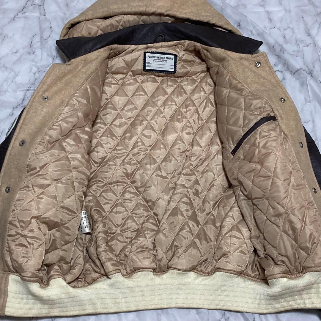 POSH BOY 本革 レザー スタジャン 刺繍 ワッペン フライトジャケット