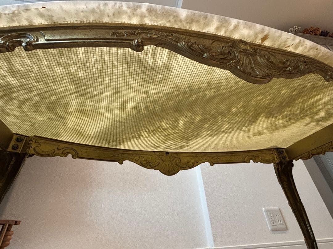 バロックスタイル ローテーブル 大理石天板