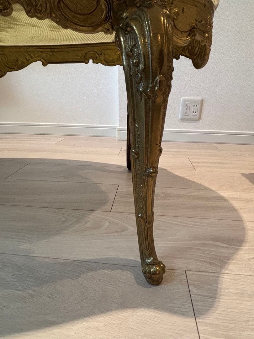 バロックスタイル ローテーブル 大理石天板