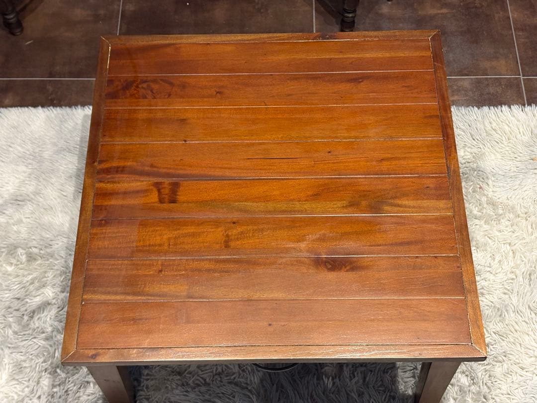 ビンテージ　天然木　センターテーブル　ローテーブル　引き出し付き　ブラウン　IZ