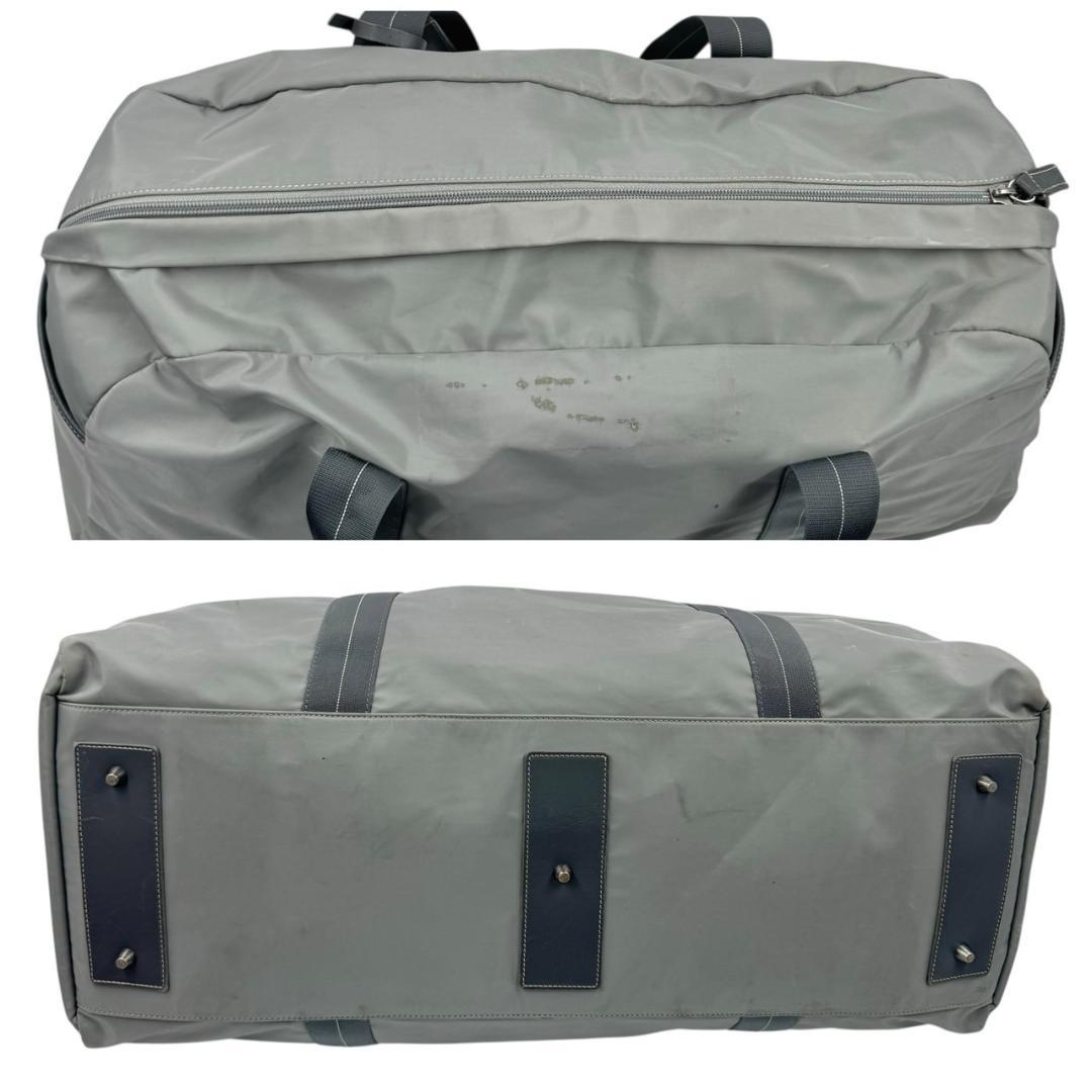 コーチ　ボストンバッグ　チャーム　ロゴ　タグ　グレー　旅行カバン　大容量　大きめ