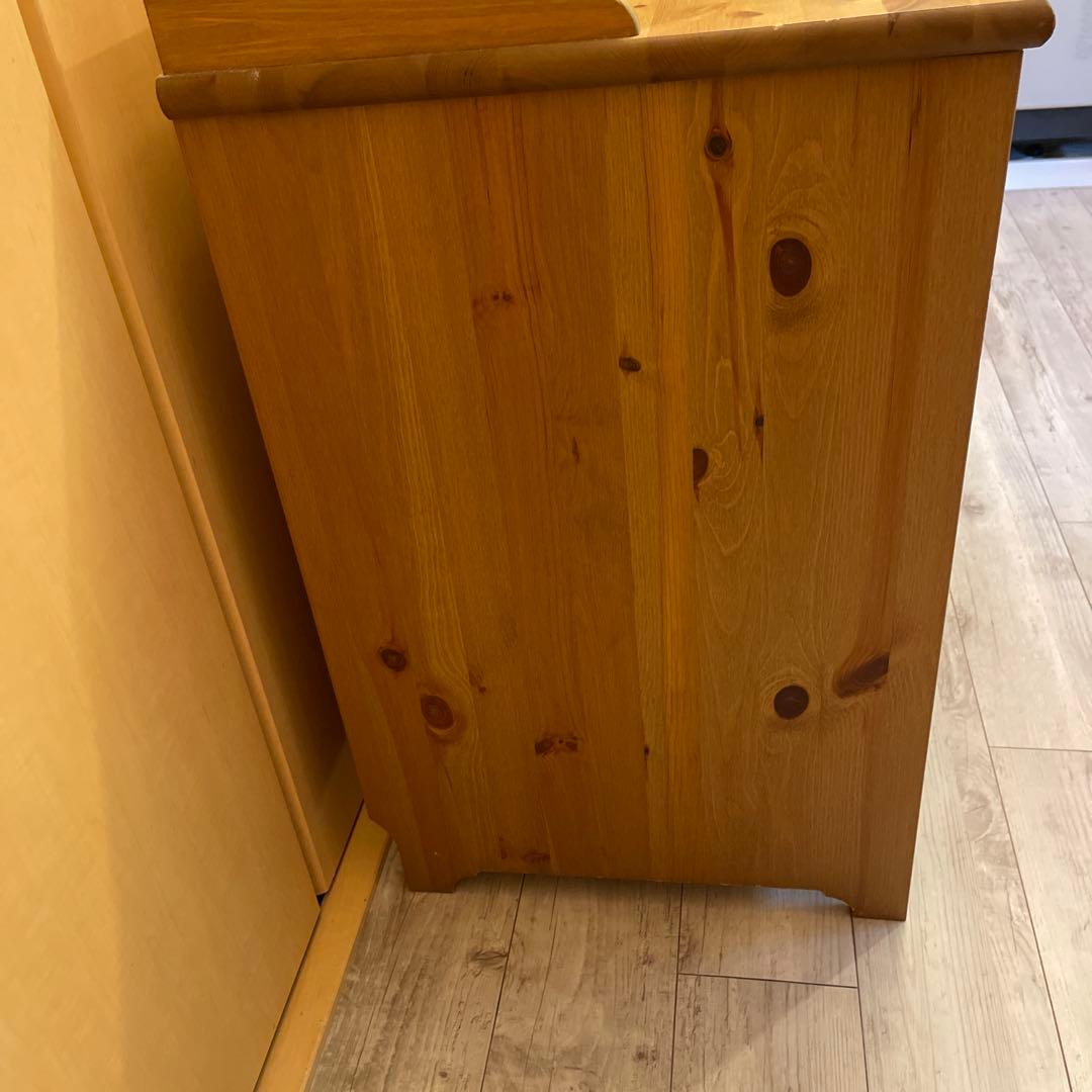 木製シンプルチェスト 4段　北欧家具　天然木