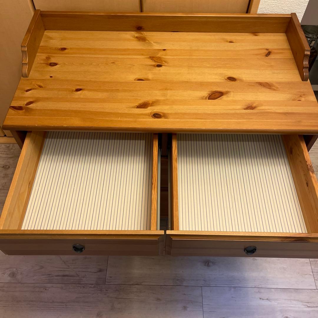 木製シンプルチェスト 4段　北欧家具　天然木