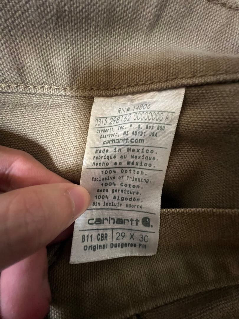 Carhartt メンズ ダウンベスト & ダンガリーパンツ セット