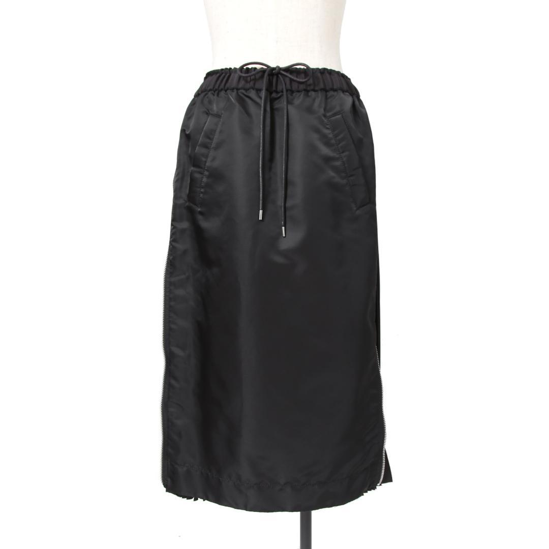 sacai サイドプリーツ MA-1 スカートNylon Twill Skirt