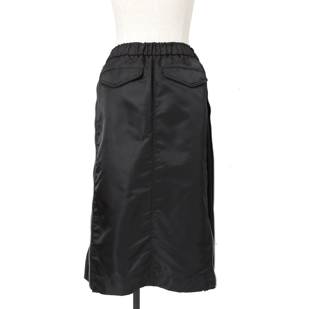 sacai サイドプリーツ MA-1 スカートNylon Twill Skirt