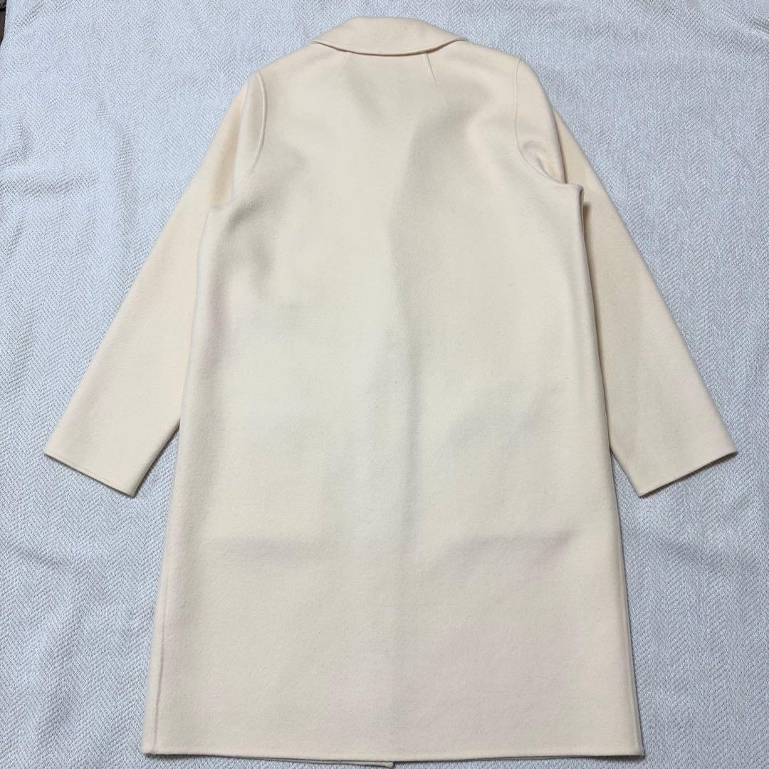 美品 Theory セオリー カシミヤ ウール チェスターコート アイボリー