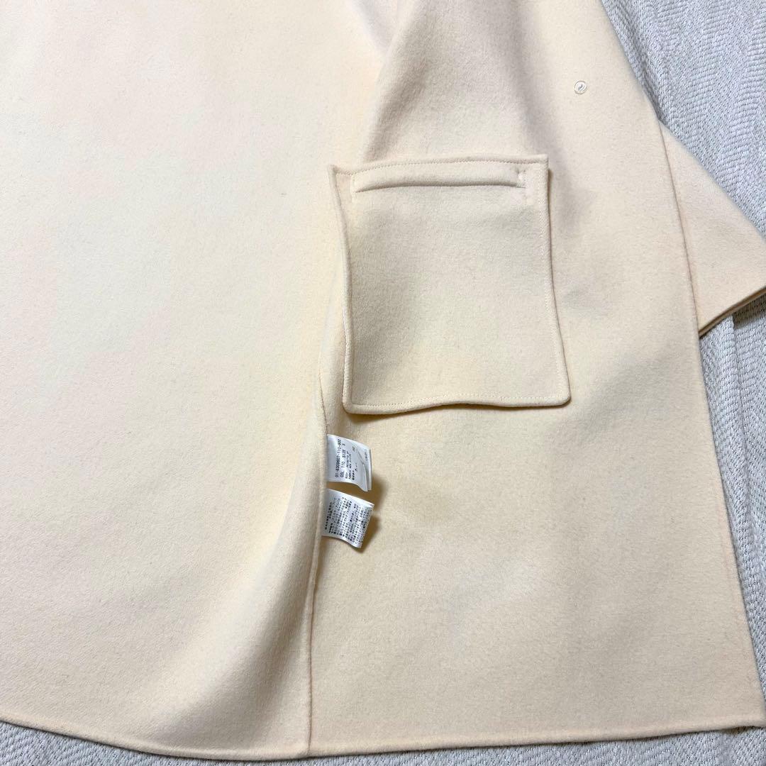 美品 Theory セオリー カシミヤ ウール チェスターコート アイボリー