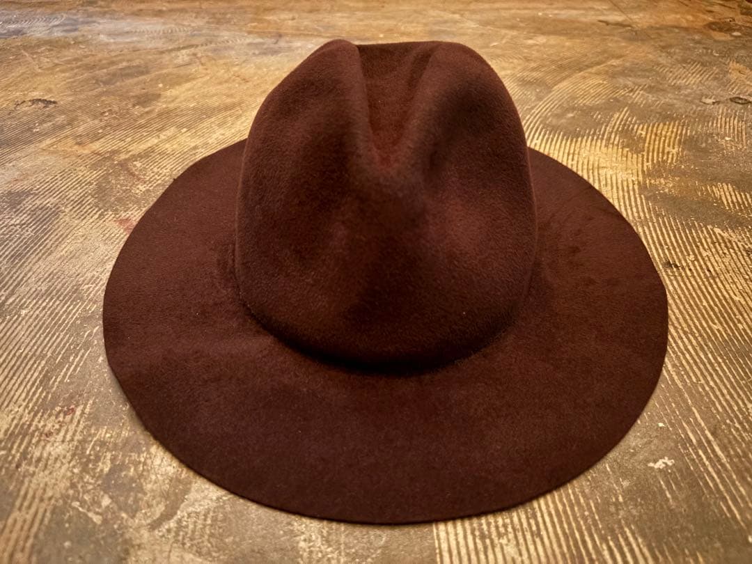 ゆき　UNUSED アンユーズド ロングブリムラビットファーハット