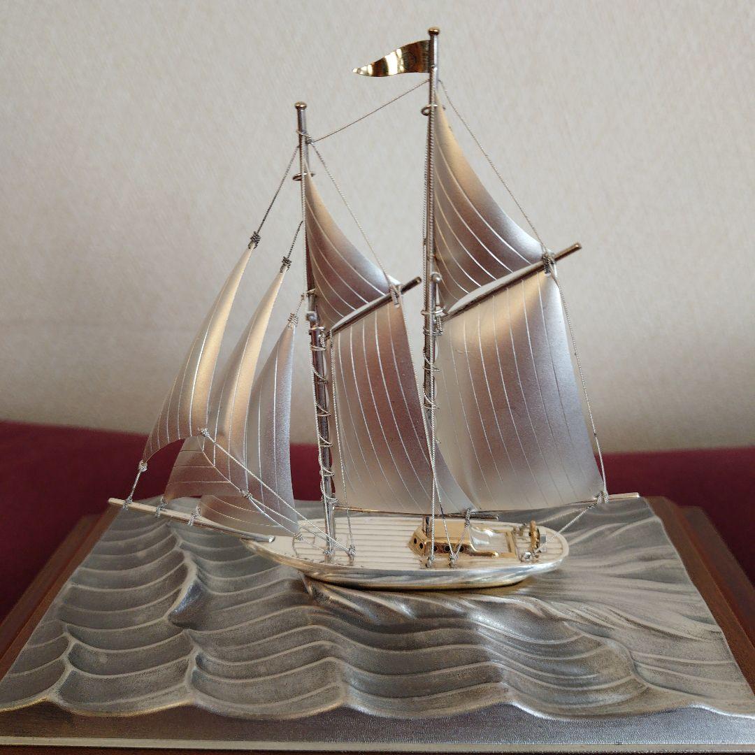 SILVER985 TAKEHIKO 銀製ヨット 2本マスト 武比古
