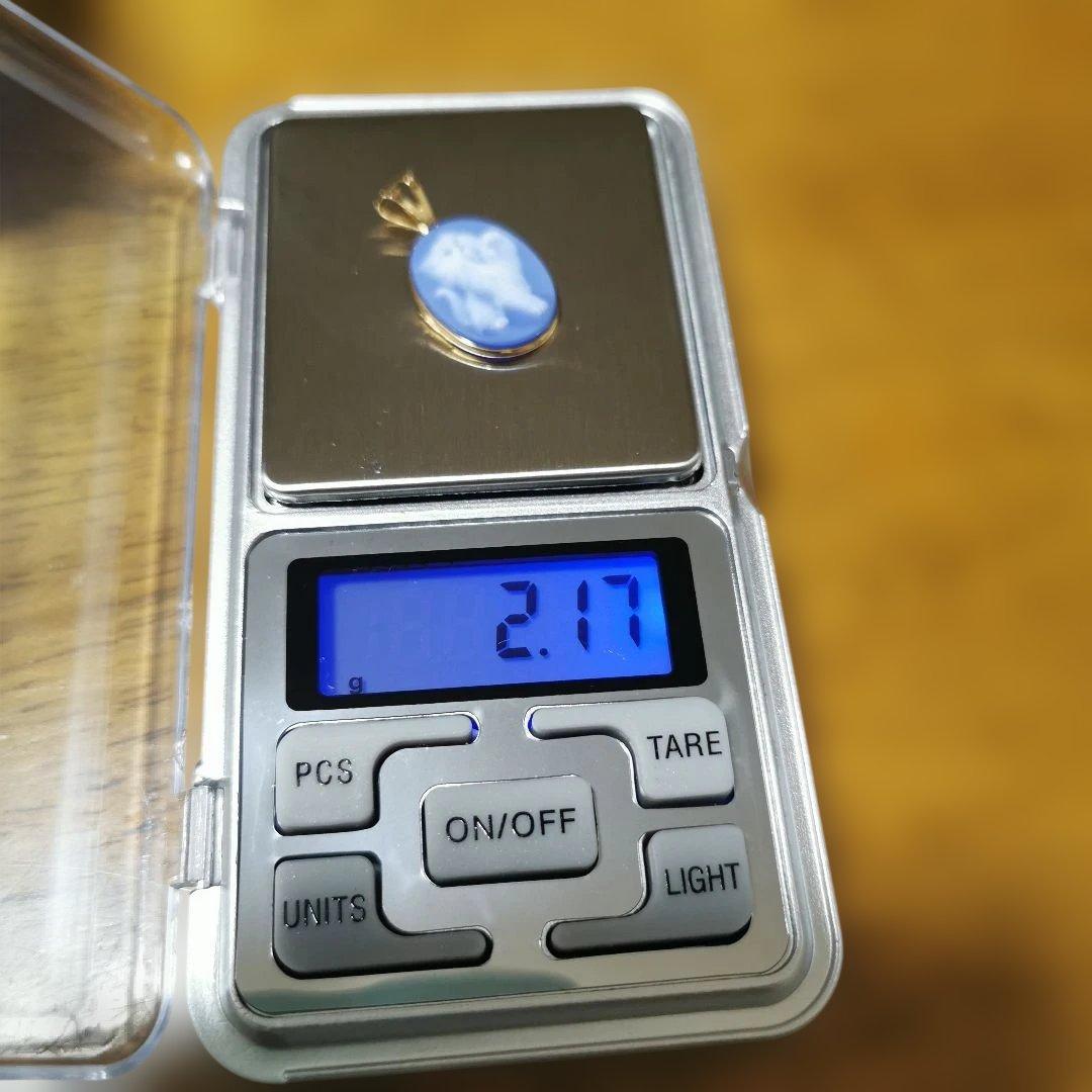 K18 メノウカメオ ITALY製 ネックレストップ 18金チャーム 猫