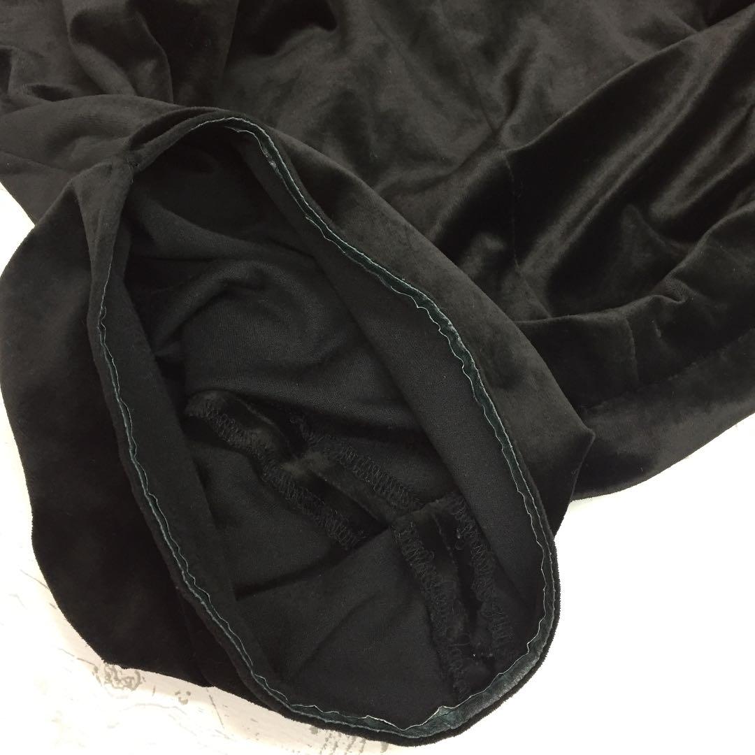 Y2K 古着 if six was nine 鹿革×ベロア編み上げサルエルパンツ