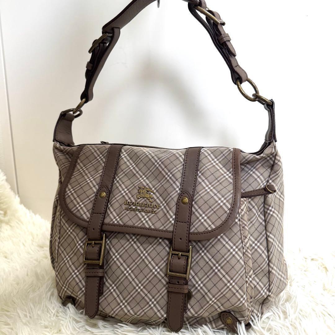 【新品同様】バーバリーブルーレーベル　ワンショルダー　バッグ　ロゴ