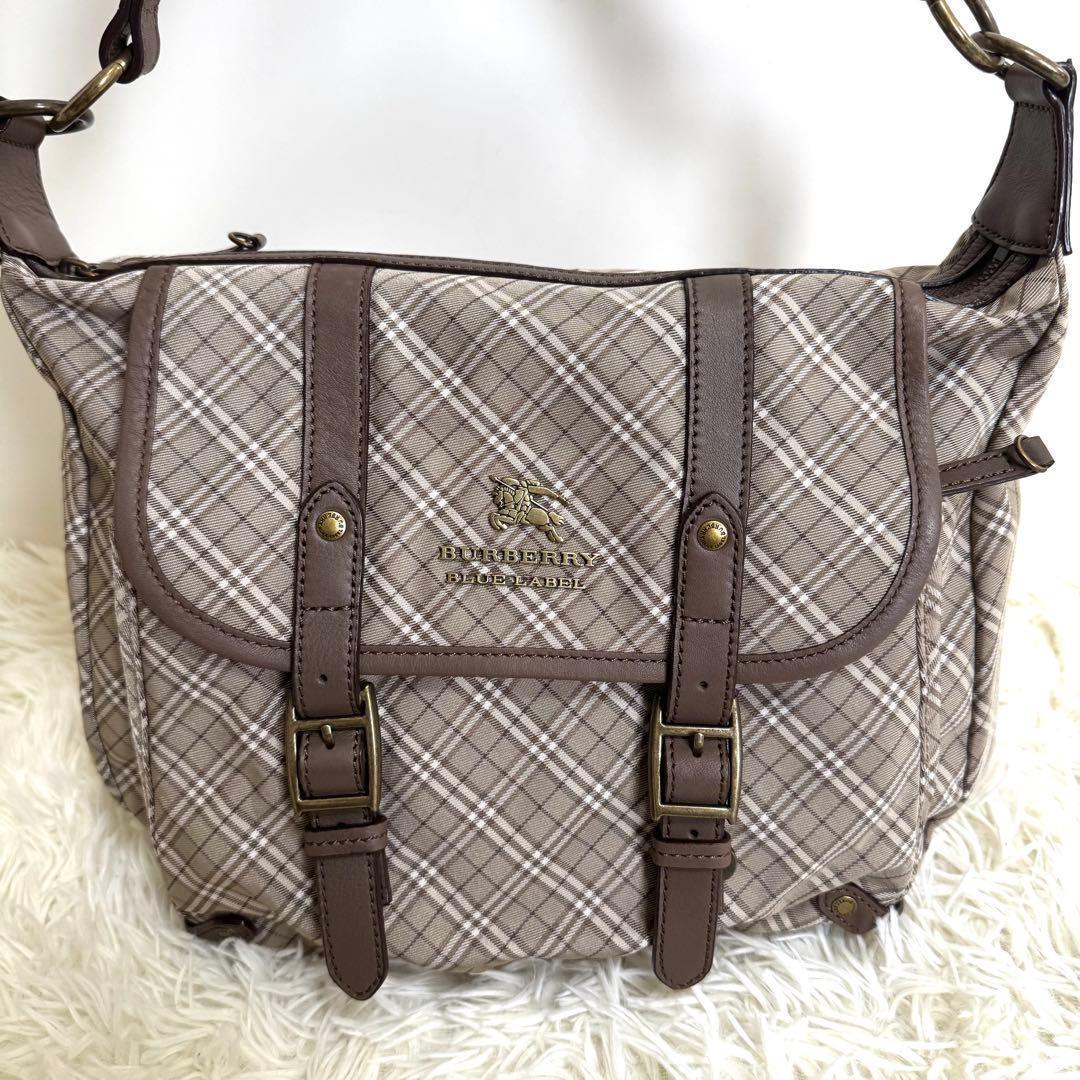 【新品同様】バーバリーブルーレーベル　ワンショルダー　バッグ　ロゴ