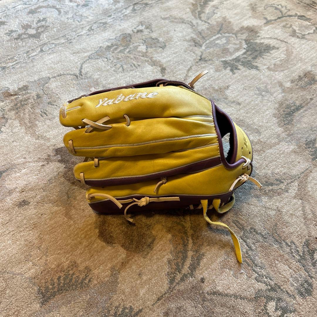 yabane 軟式グローブ イエロー/パープル