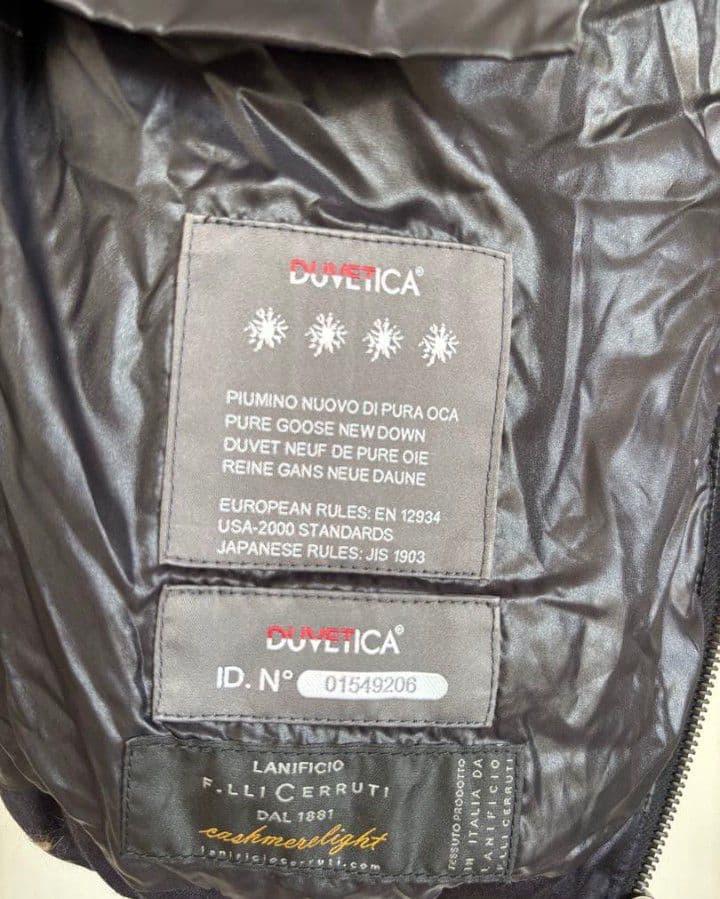 極美品 デュベティカ 別注 ダウン ベスト カシミヤ ネイビー サイズ 40