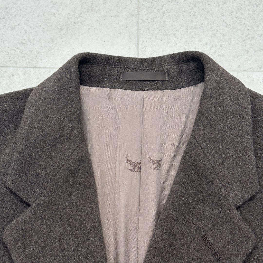 【Burberrys】チェスターコート ウール アンゴラ 裏地総柄 L 茶系