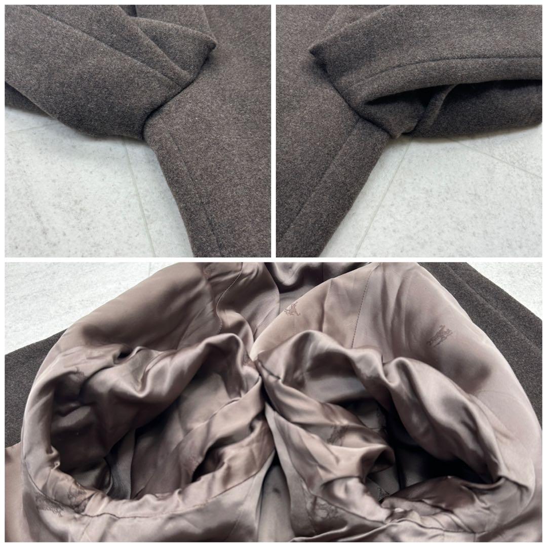 【Burberrys】チェスターコート ウール アンゴラ 裏地総柄 L 茶系