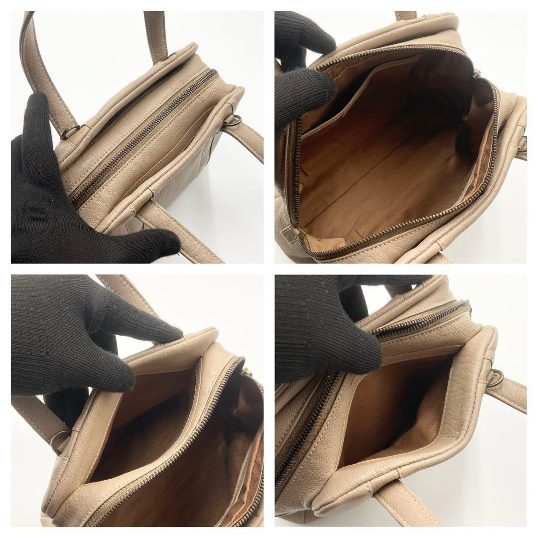 未使用級　ゲンテン　ゴートベーシック　ボストンバッグ　2way サンドベージュ