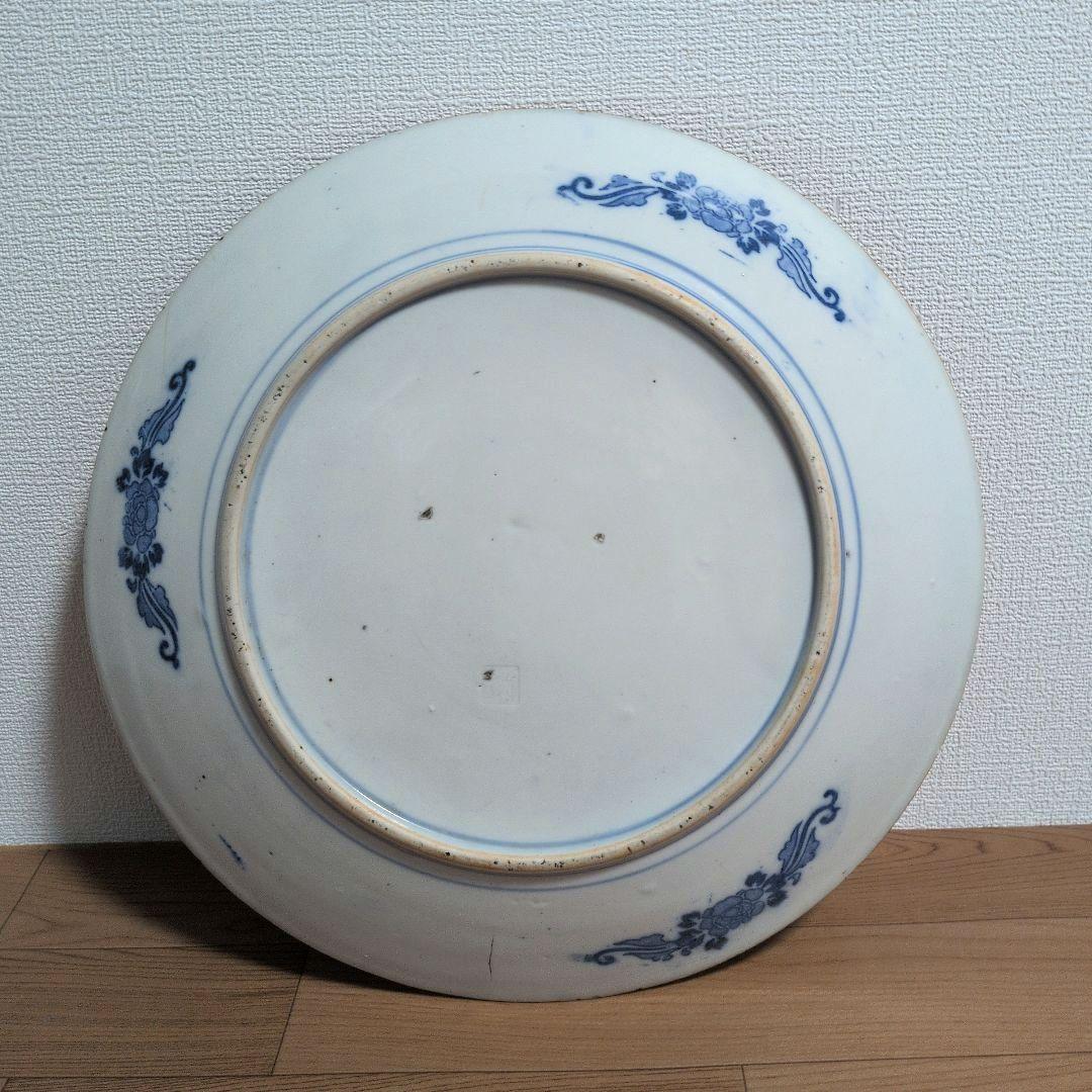 レア物　時代物　印判　イゲ皿 染付け大皿２枚セット