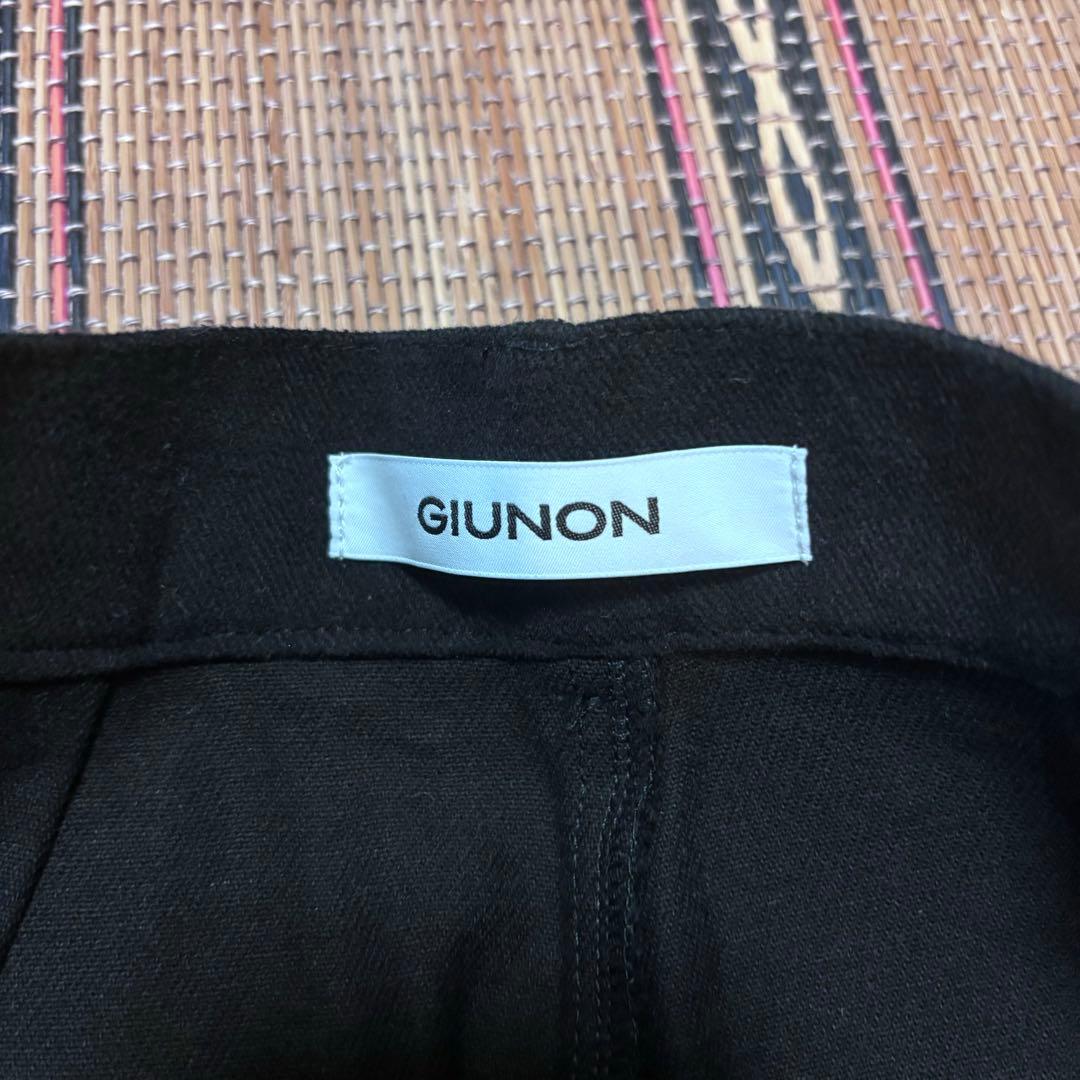 giunon ドロストカーゴパンツ　　ブラック　ジウノン　カーゴデニムパンツ