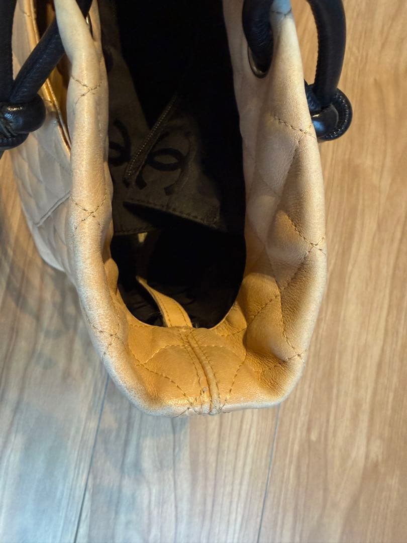 CHANEL トートバッグ ココマーク キルティング バイカラー