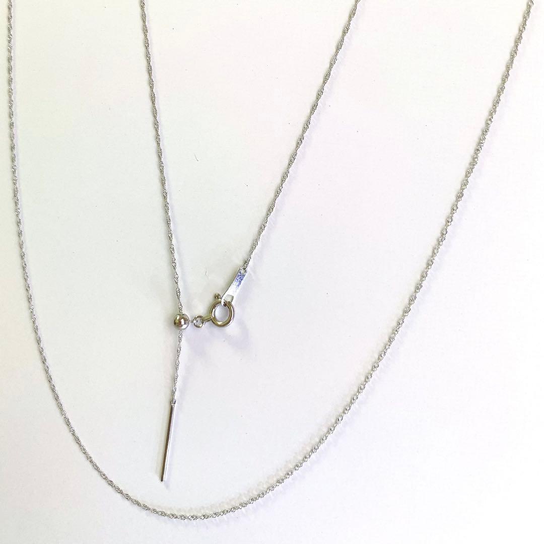 未使用☆Pt950 スクリューチェーンネックレス 日本製 プラチナ 白金 白銀色