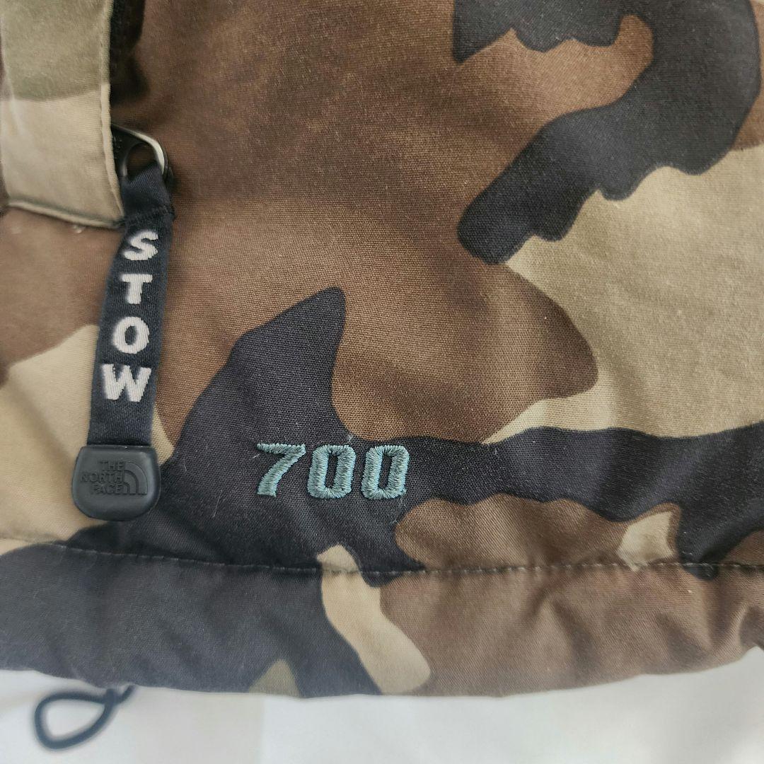 ノースフェイス ヌプシ ダウンベスト 迷彩 カモフラ センターロゴ 刺繍