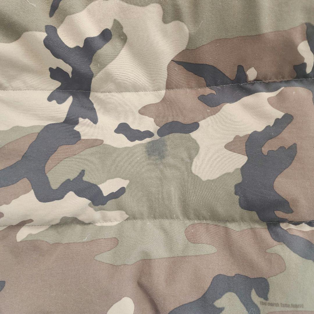 ノースフェイス ヌプシ ダウンベスト 迷彩 カモフラ センターロゴ 刺繍