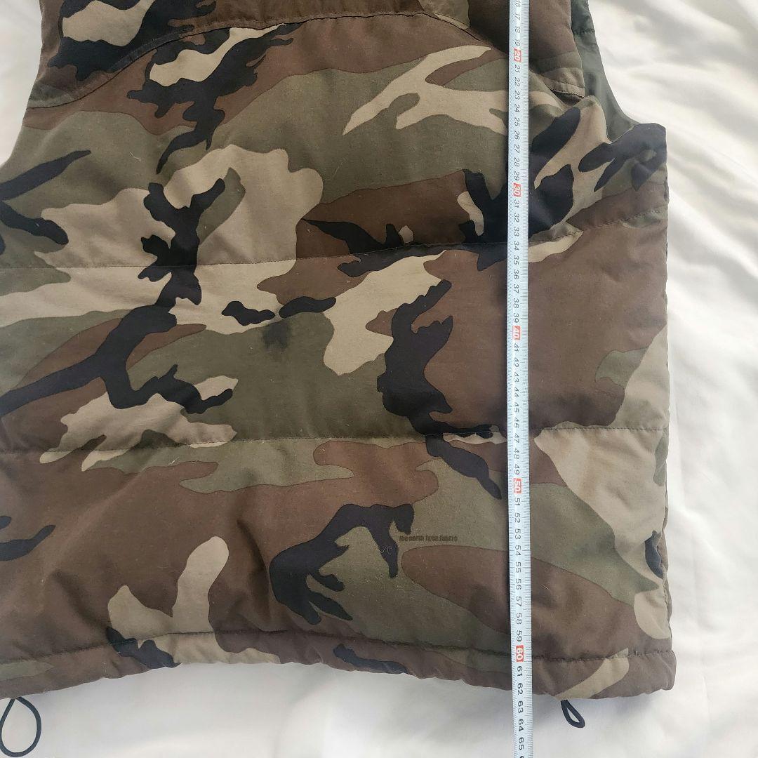 ノースフェイス ヌプシ ダウンベスト 迷彩 カモフラ センターロゴ 刺繍
