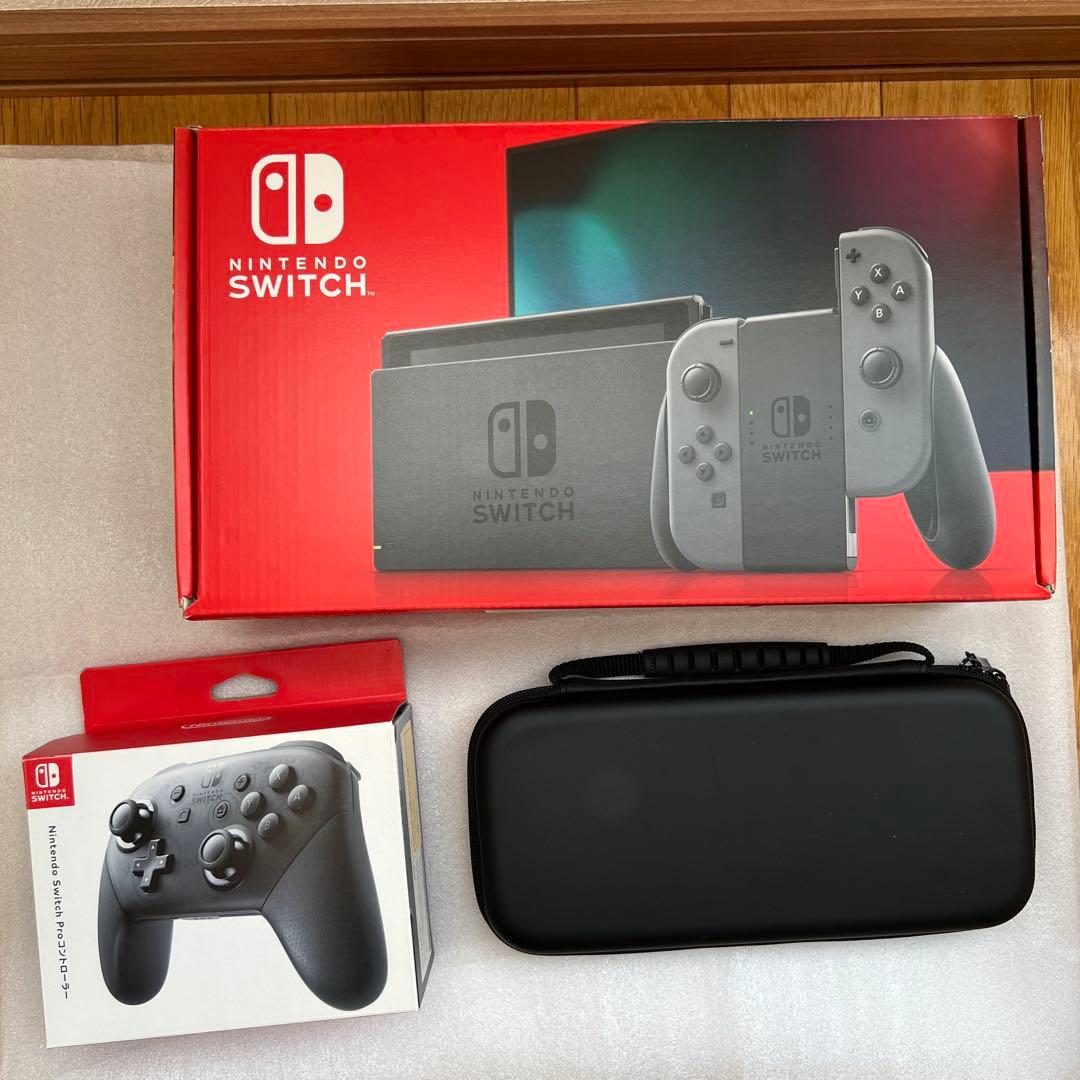 Nintendo Switch 本体付　プロコントローラーとケースセット