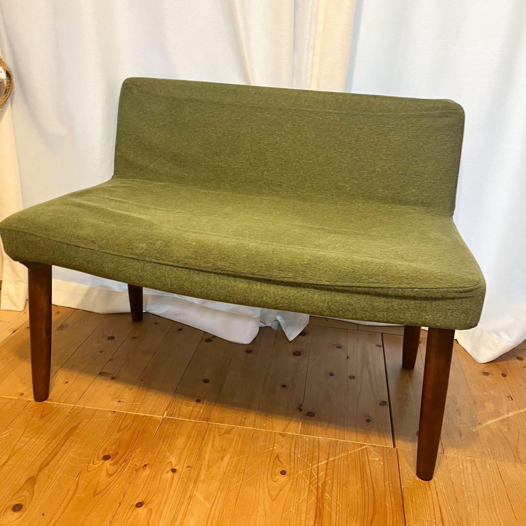 【美品】B-company ダイニング　ベンチ　椅子　グリーン緑　ルミネで購入