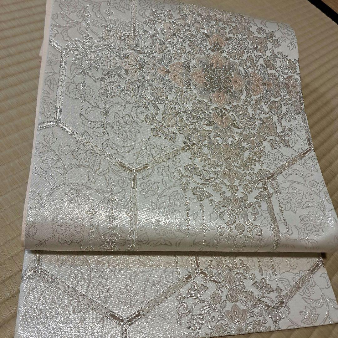 ジャスミン　正絹長襦袢3枚(半衿+衣紋抜き)　リバーシブル袋帯、足袋2足