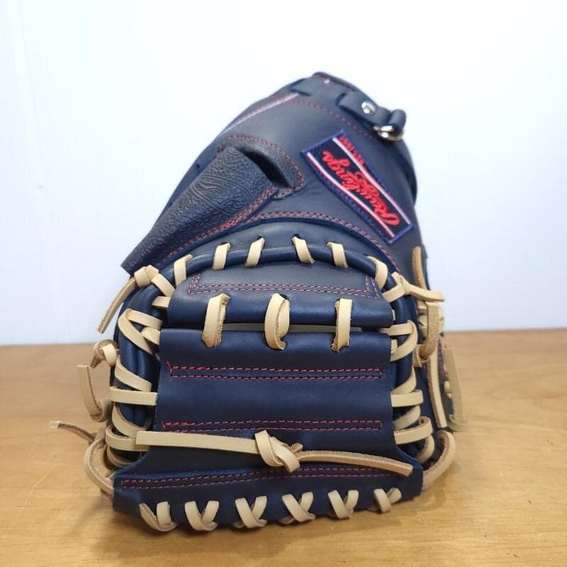 ローリングス ペイズリーネイビー レアな左投用 キャッチャーミット 軟式グローブ