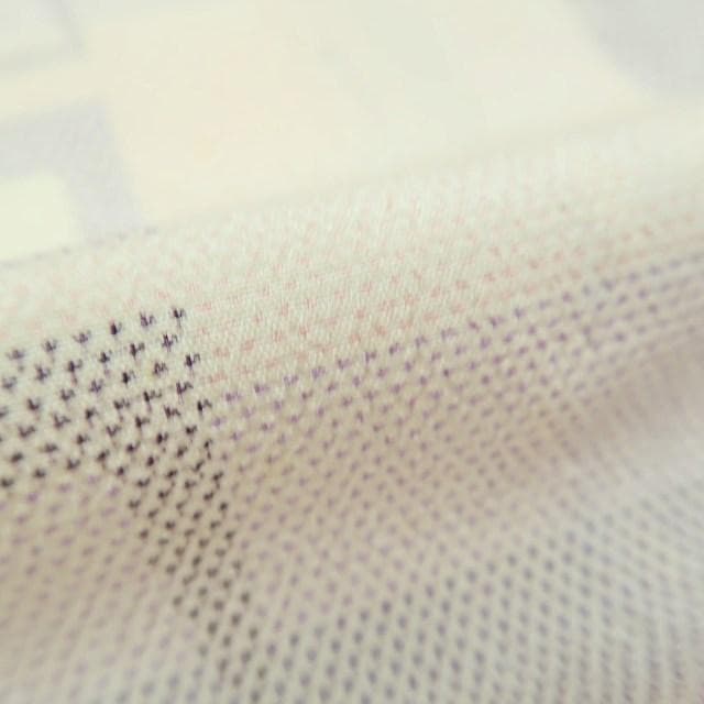 単衣 正絹 着物“やさしい霞空で始まる伝言ゲーム☆”塩沢お召 R-92