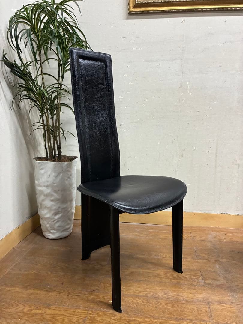 管437☆IDC大塚家具☆本革☆ハイバックチェアー☆イタリア製