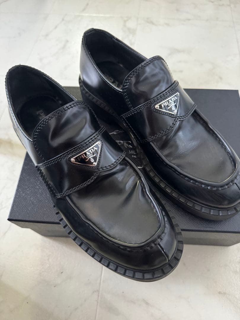 必*い様 PRADA プラダ チョコレートローファー　サイズ10(29cm)