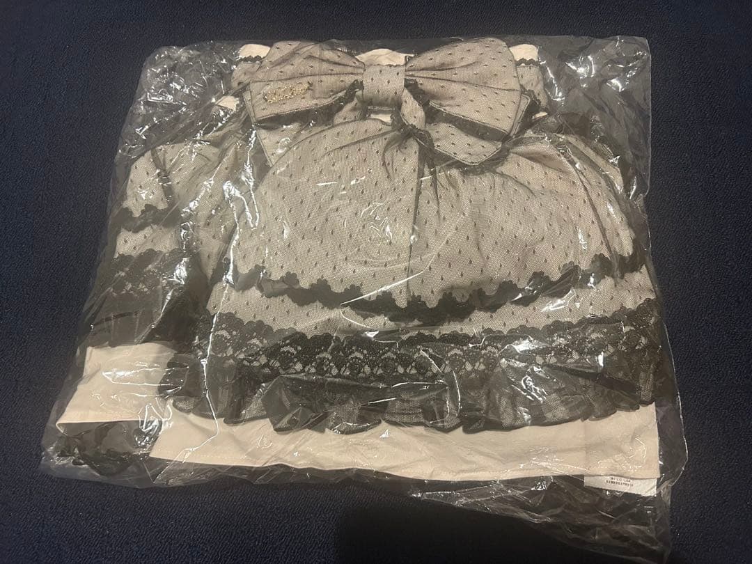 LIZLISA リズリサ メイドライクサスペンダー付スカート　ピンク　ブラック