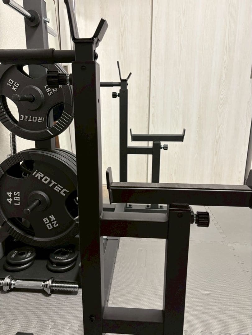 【横浜市直接引渡のみ】本格ホームジムセット：IROTEC バーベル140KG他