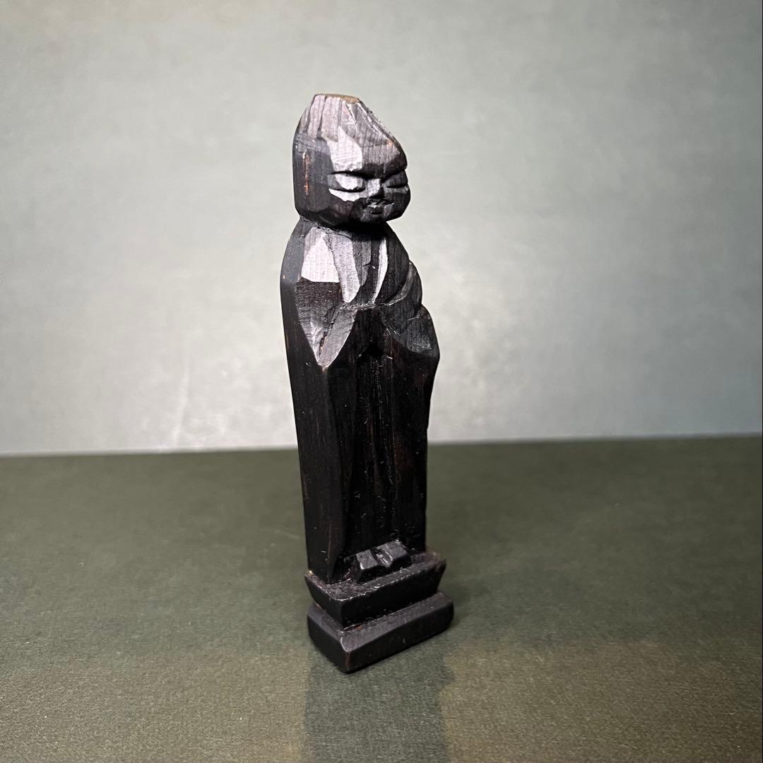 ◎江戸期 木彫木造 御守地蔵尊【六道一尊・念持仏】◎円空仏◎仏教美術古美術骨董◎