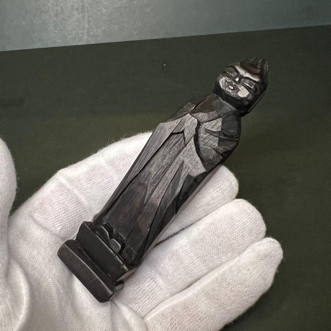 ◎江戸期 木彫木造 御守地蔵尊【六道一尊・念持仏】◎円空仏◎仏教美術古美術骨董◎