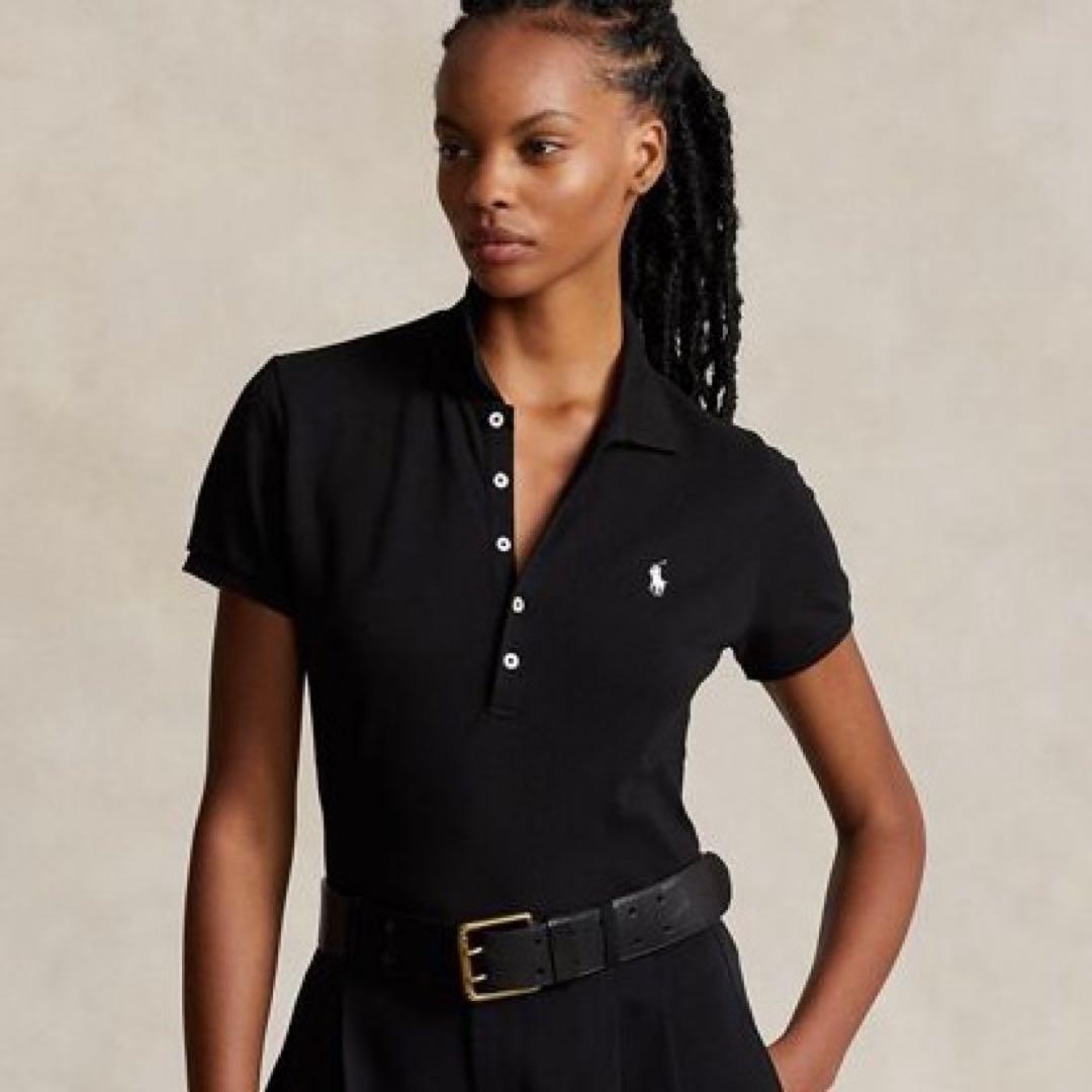 ꧁新 品꧂ POLO RALPH LAUREN ポロスリムフィットストレッチ黒M