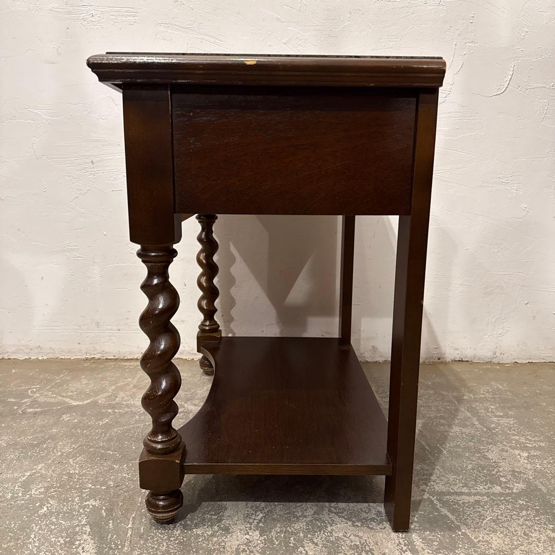 年末年始saleヴィンテージ　木製サイドテーブル　引き出し付き