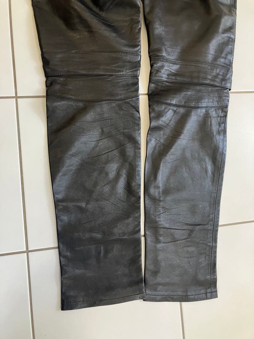 WJKライダースレザーパンツ　BLACK