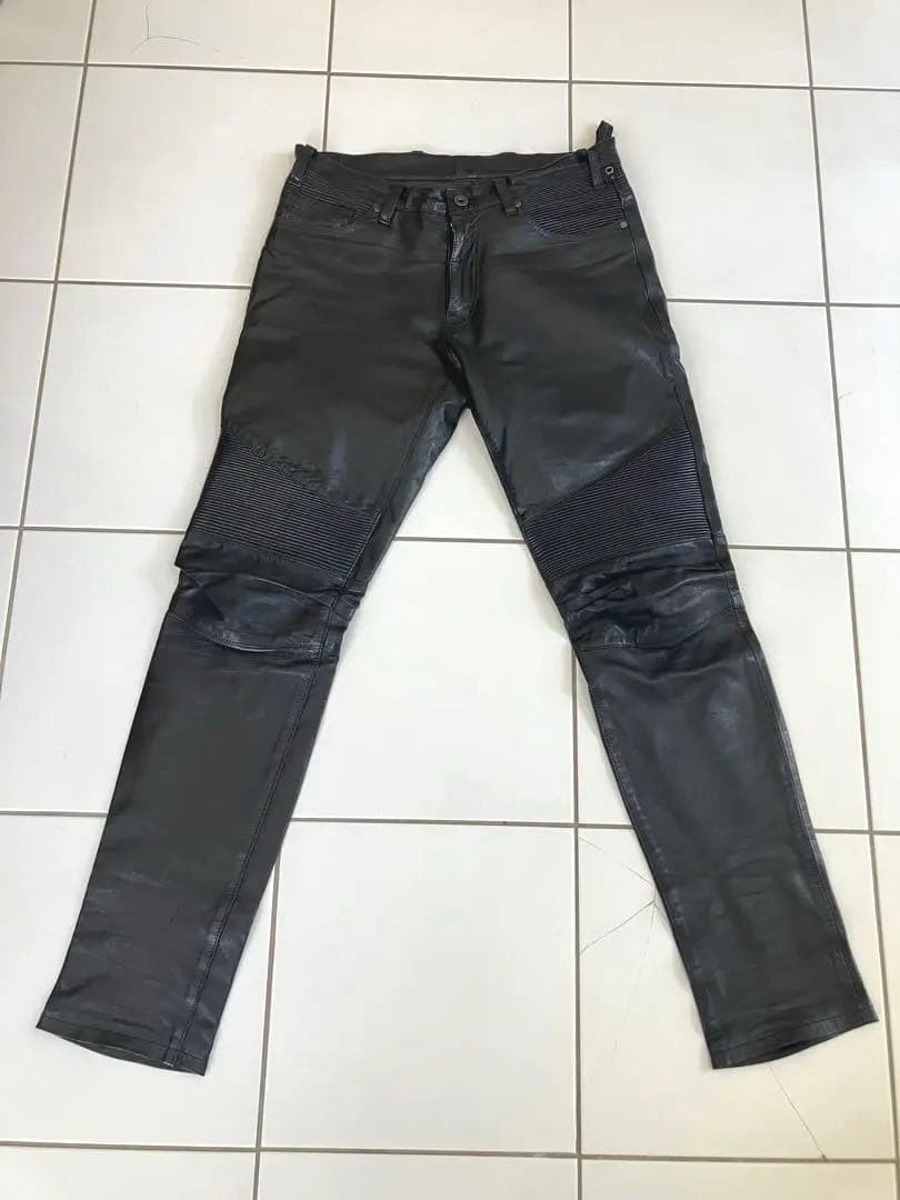WJKライダースレザーパンツ　BLACK
