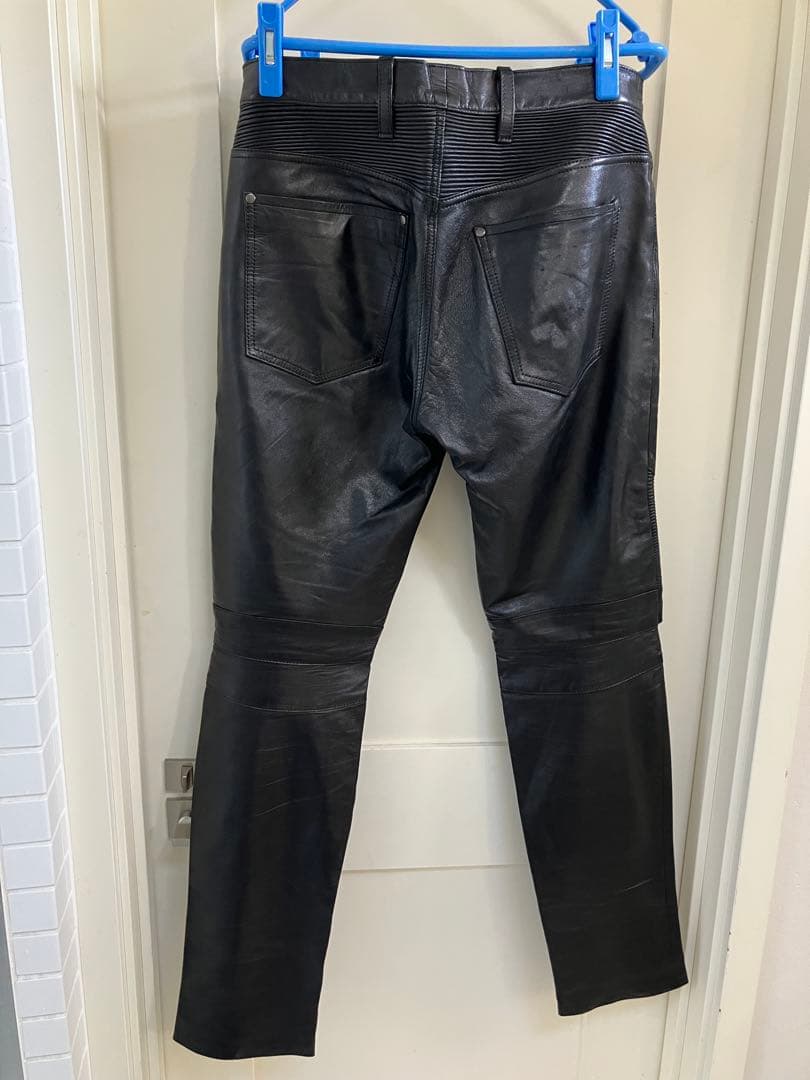WJKライダースレザーパンツ　BLACK